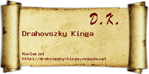 Drahovszky Kinga névjegykártya