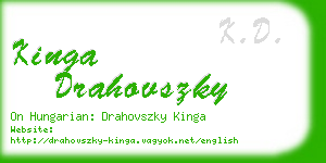 kinga drahovszky business card